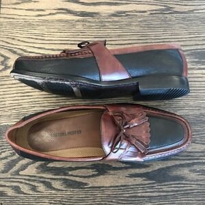 Johnston & Murphy Aragon II Kiltie Tassel Black & Brown Leather Loafer s 11.5 M